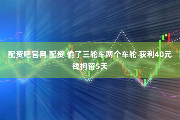 配资吧官网 配资 偷了三轮车两个车轮&#32;获利40元钱拘留5天